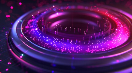 3d holographic financial data visualization for marketing strategy and management analysis