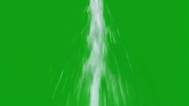 Realistic Water Fountain Jet Stream on Green Screen Background for Visual Effects. 4k Footage Greenscreen Video