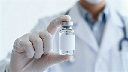 Doctor holding a vaccine vial