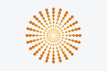 Dotted spiral vortex royalty free vector