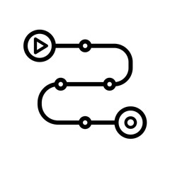 Fototapeta na wymiar product roadmap, project development roadmap – simple vector icon