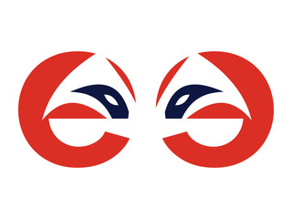 Initial Letter EE Fox Icon Design