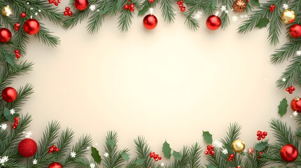 Festive Christmas Border Background