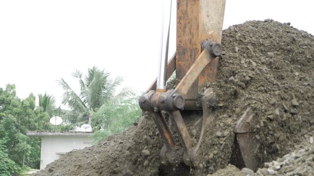 JCB Crane in Action - Digging Into the Earth's Heart