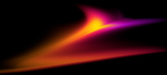 Sharp neon horizontal speed streak glowing on black