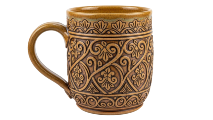 Ornate Ceramic Mug With Intricate Pattern