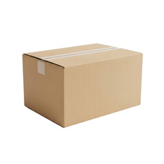 Cardboard Box Isolated White Background