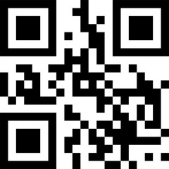 Black and white QR code for scanning and encoding data