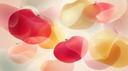 Abstract Fruit Background with Soft Colors and Gentle Textures