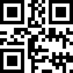 Black and white QR code for scanning and encoding data
