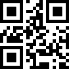 Black and white QR code for scanning and encoding data