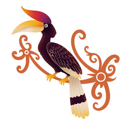 Hornbill ornaments typical of the Dayak tribe of Kalimantan © Rusdi Maulana