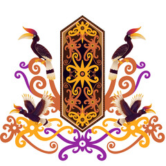 Hornbill ornaments typical of the Dayak tribe of Kalimantan © Rusdi Maulana