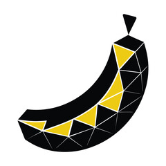 Banana Icon &ndash; Geometric Fruit Vector Illustration
