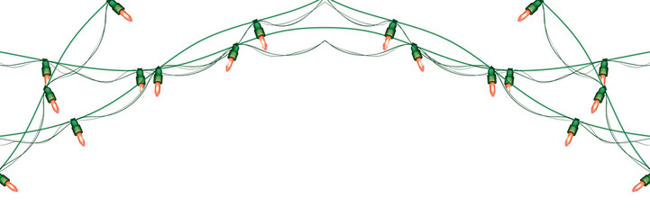 Festive Holiday Garland Lights Arch Decoration transparent background