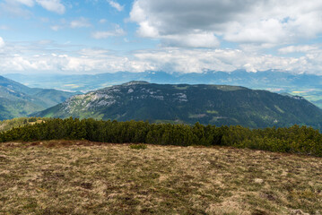 Ohniste and Western Tatras mountains from Rovna hola hill in Low Tatras mountains in Slovakia © honza28683