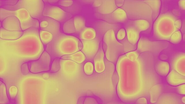 Abstract digital pattern featuring yellow and pink blobs. It is ideal for use as a background or wallpaper, or for adding a modern touch to digital design projects.