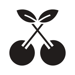Cherry Icon &ndash; Minimal Fruit Vector Symbol