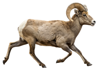 Bighorn sheep in motion captured for wildlife documentation and nature media projects, showcasing animal agility and wilderness scenes