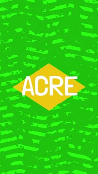 Acre text - Brazil Colors Minimalist Glitch Animation