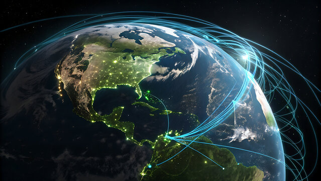 Businessman interacting with a digital interface representing compliance, regulation, contract approval, legal agreement, quality assurance, and certification in a futuristic blue technology concept - Powered by Adobe