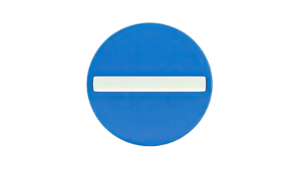 No Entry Sign - Isolated on White Background