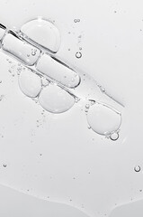 Skin serum or shampoo or shower gel or moisturizing gel. A cosmetic product for body care. Copy...