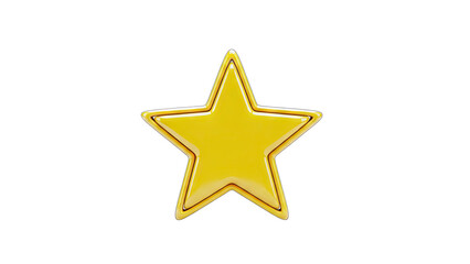 Obraz premium Golden Star Isolated on White Background