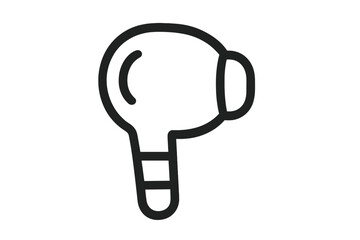 Simple outline icon representing a thumbs down gesture or dislike symbol