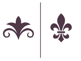 Simple black and white fleur de lis symbol © Vector graphic