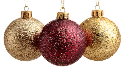 christmas balls isolated on white background 