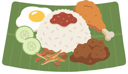 Fatty Rice Nasi Lemak rendang