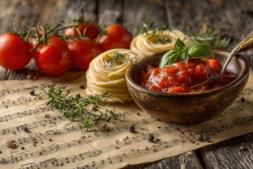 Musical Ingredients Recipe for Spaghetti Tomato Sauce