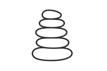 Stacked smooth stones icon representing balance and meditation concept