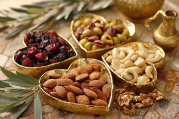 Tu Bishvat Feast on Golden Hearts