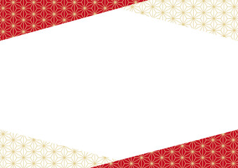 シンプルな和風お正月フレーム背景