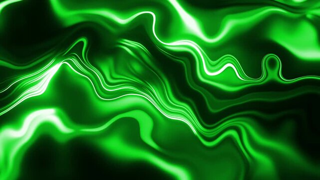 Abstract background featuring flowing waves of colorful liquid animation