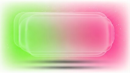 Abstract Neon Gradient Background with Rounded Rectangle Overlay.