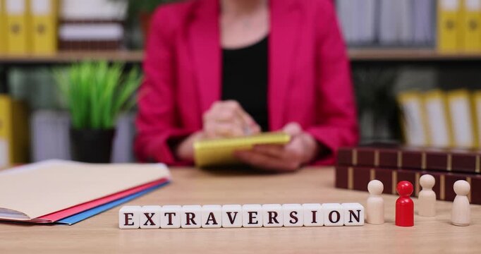 Exploring the meaning of extraversion with engaging visuals and thoughtful reflections in a cozy workspace