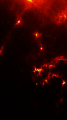 Glowing fire ashes and ember particles floating on dark background. Abstract fiery texture for cinematic compositions, fantasy scenes, dramatic visuals and vertical overlay design.