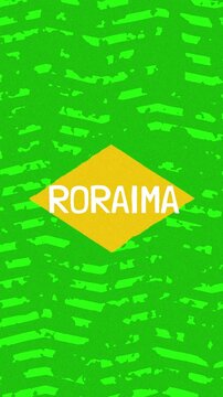 Roraima text - Brazil Colors Minimalist Glitch Animation