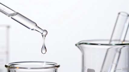 Science experiment with liquid drop