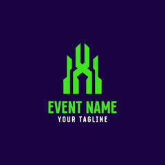 Fototapeta premium A powerful logo for a football event representing high performance and competitive spirit.