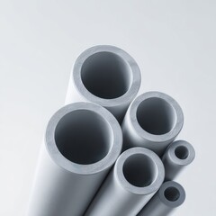 Close up of industrial pipes against transparent background