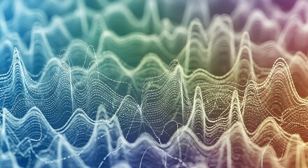Abstract data visualization waveform pattern in modern digital illustration