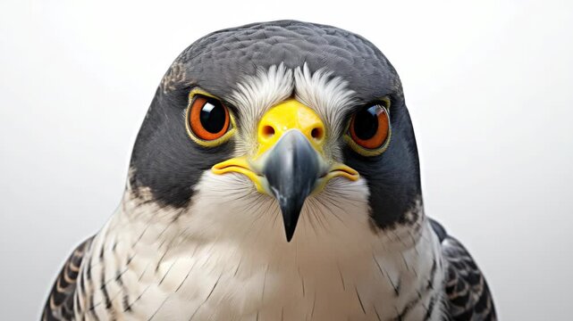 Detailed shot of an alert falcon