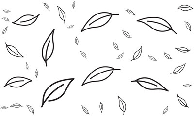 Falling leaves pattern, minimalist design with scattered foliage elements for nature-inspired projects