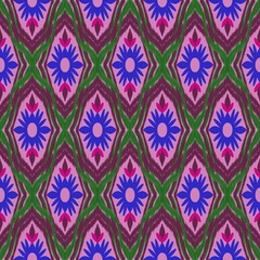 Mandala pattern handmade bold floral geometric seamless pattern hand drawn folk ornament original artwork for fabric textile wallpaper pod surface design