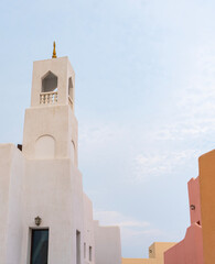 Ramadan Background Mosque, Colorful Streets and Mosque Photo,  Mina District Corniche, Doha Marina Doha, Qatar