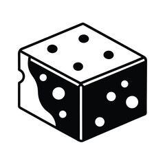 Cheese Block Vector Illustration